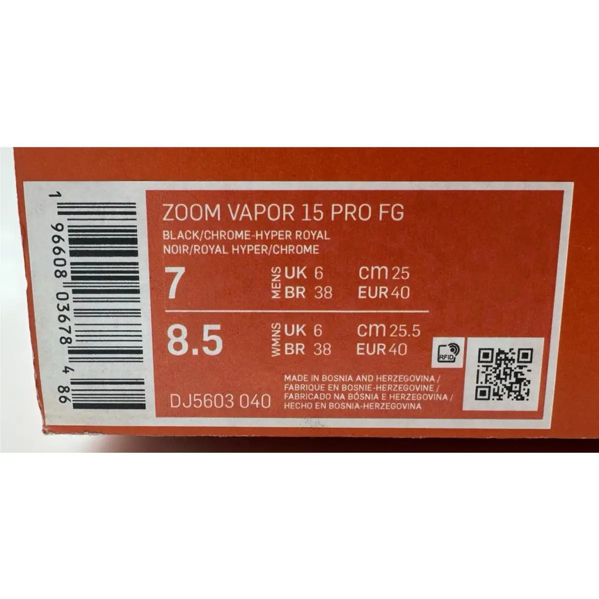 Nike shoes - Nike Mercurial Vapor 15 Pro FG - DJ5603-040 - Black (UPC: 196608036784) 9