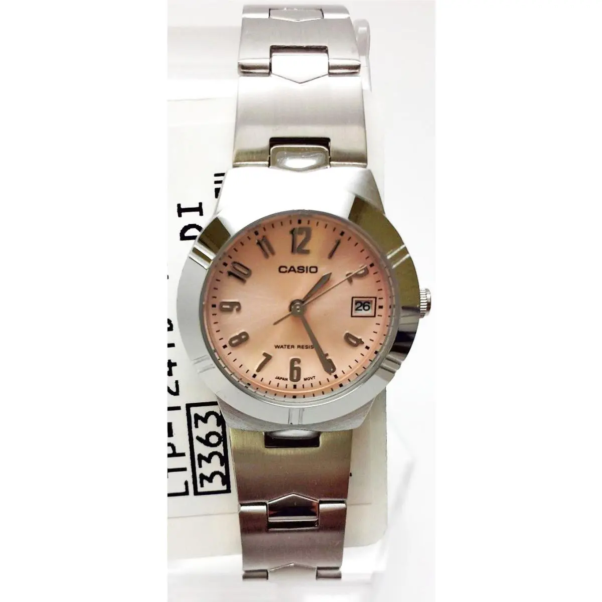 Enticer Beige Dial Stainless Steel LTP-1241D-4A3 Women`s Ladies Watch by Casio