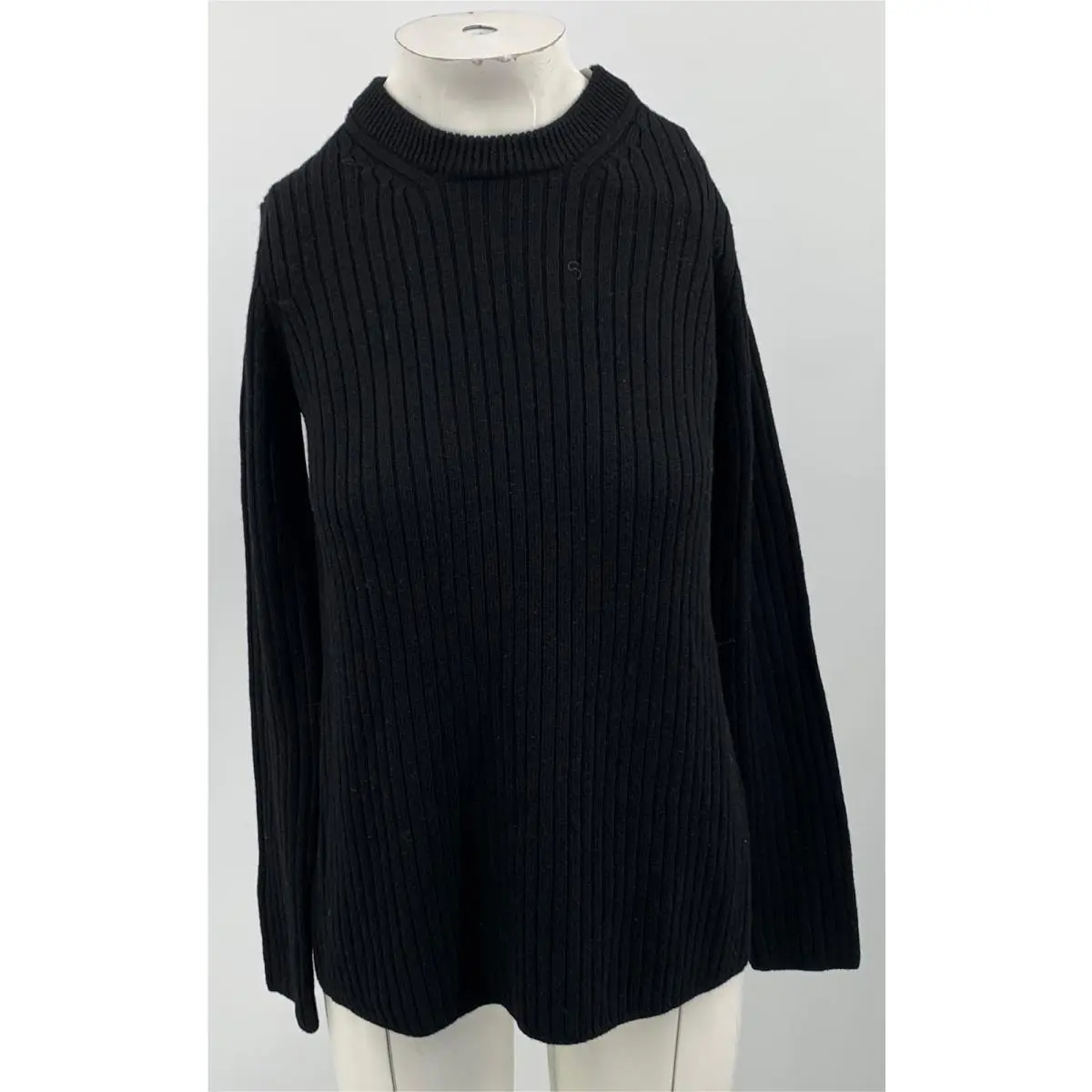 Rag Bone Jeans Womens Black Wool Carly Ribbed Open Back Sweater sz XS
