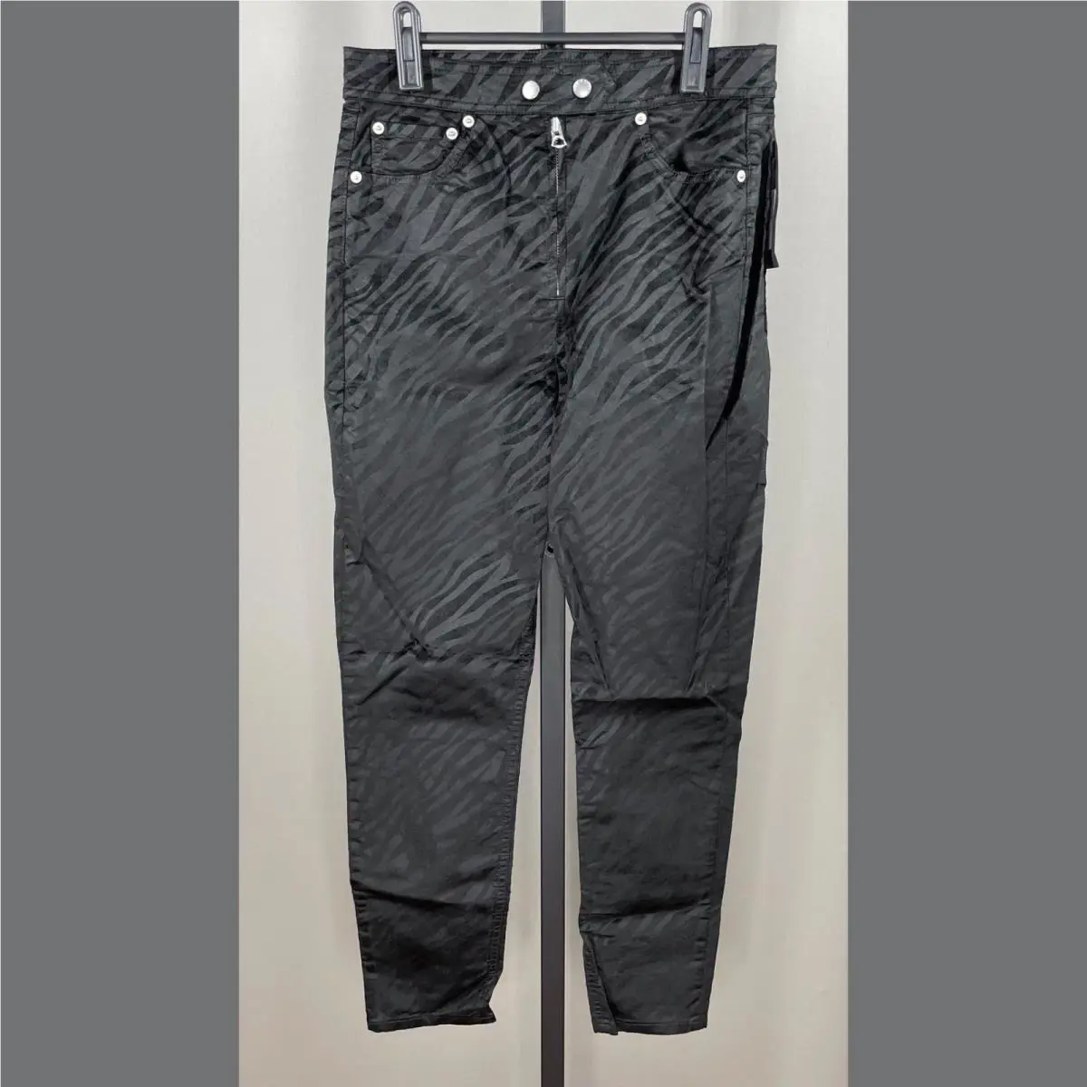 Rag Bone Jeans Womens 28 Black Zebra Animal Nina Skinny Designer