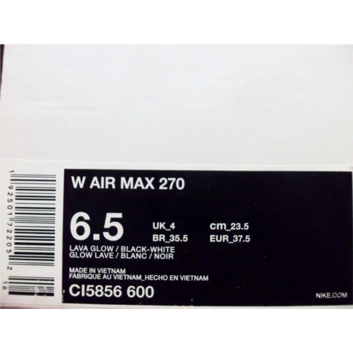 Nike shoes - Nike Air Max 270 - Air Max - CI5856-600 - Orange (UPC: 0192501722052) 3