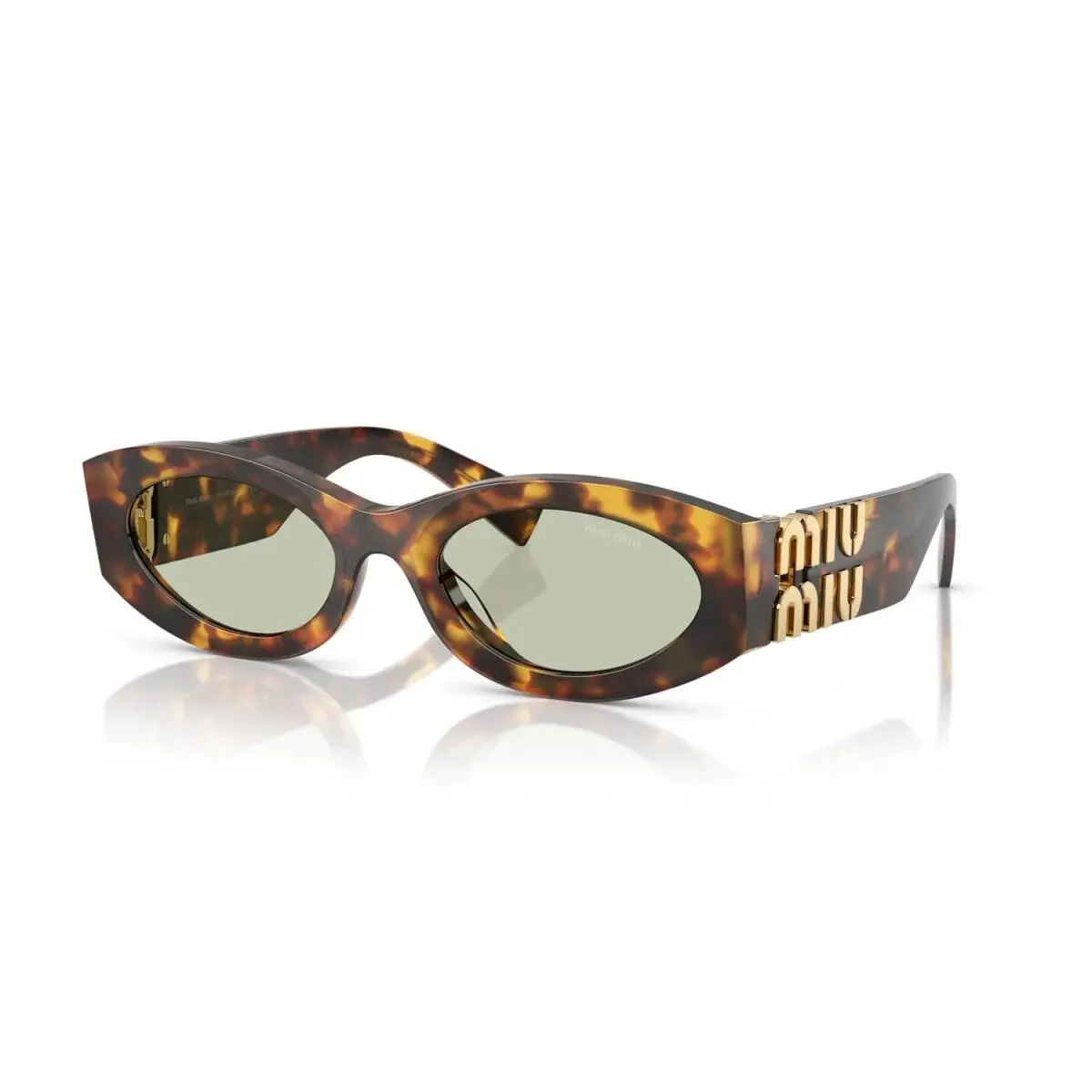 Miu Miu Sunglasses MU11WS 14L50O 54mm Honey Havana / Light Green Lens