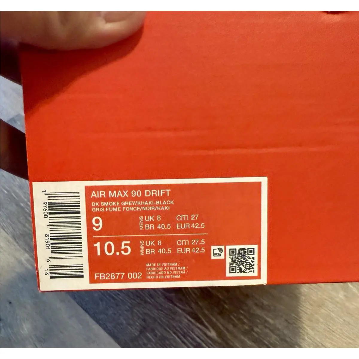 Nike shoes - Nike Air Max 90 Drift - FB2877-002 - Dark Smoke Grey / Black / Hyper Crimson / Khaki (UPC: 197600819016) 9
