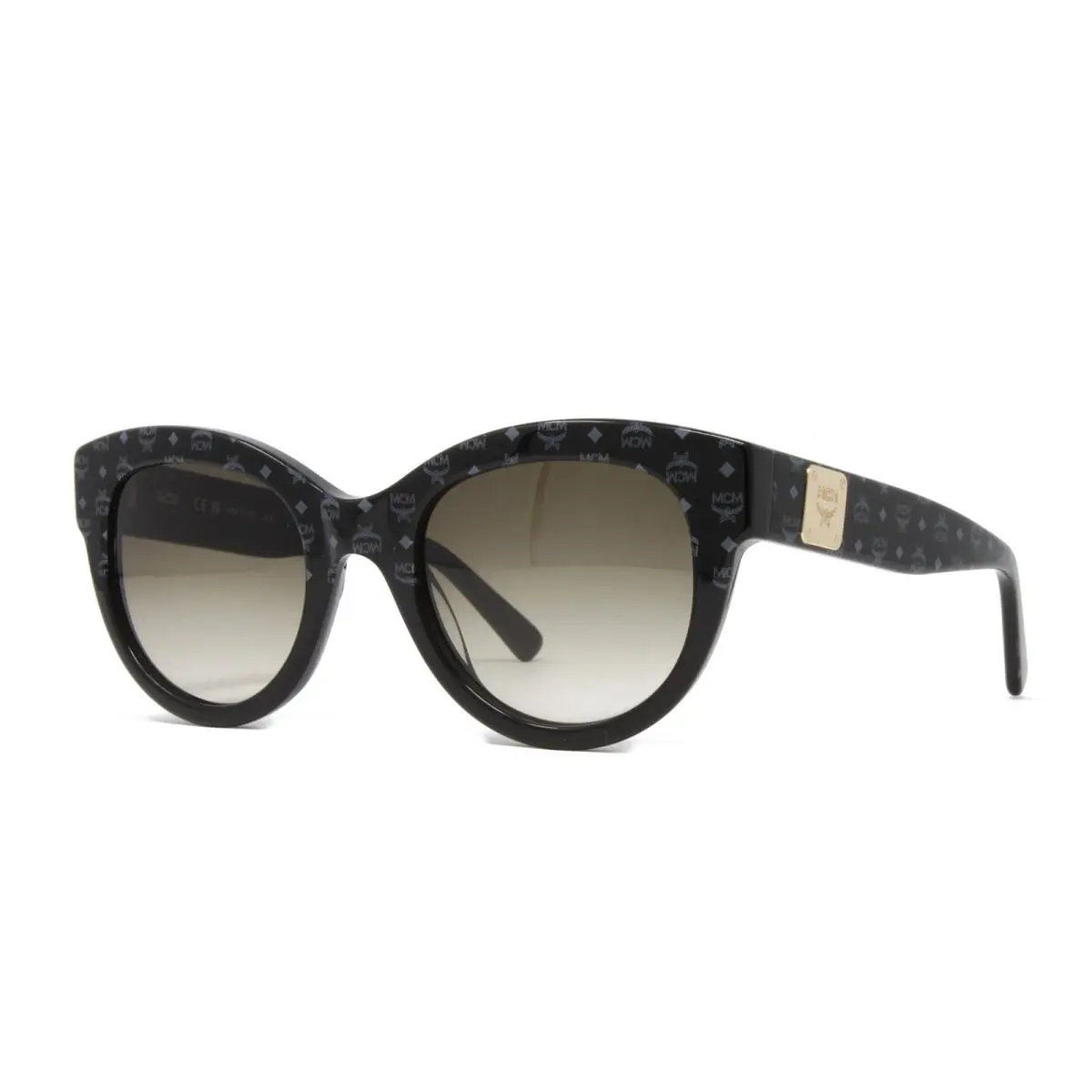 Mcm Women`s Sunglasses 608S 963 Black Visettos 53mm Brown Gradient Lens by MCM