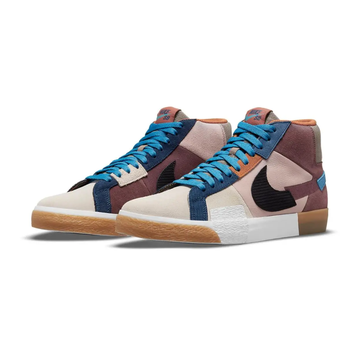 Sz 7.5 - Nike Zoom Blazer Mid Premium SB `mosaic Pack - Dark Wine` - Multicolor