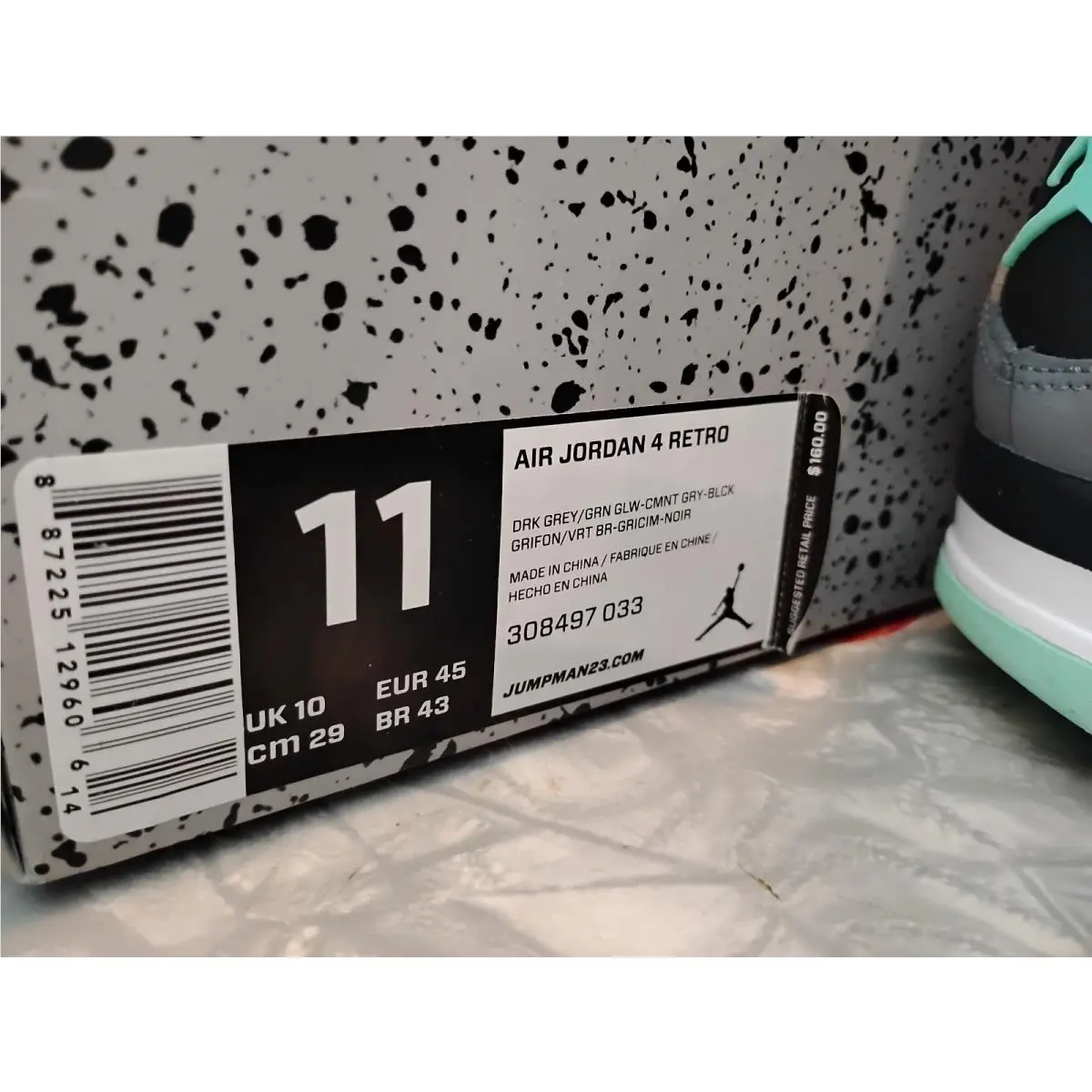 Nike shoes - Air Jordan 4 - Air - 308497-033 - Green (UPC: 0887225129606) 4