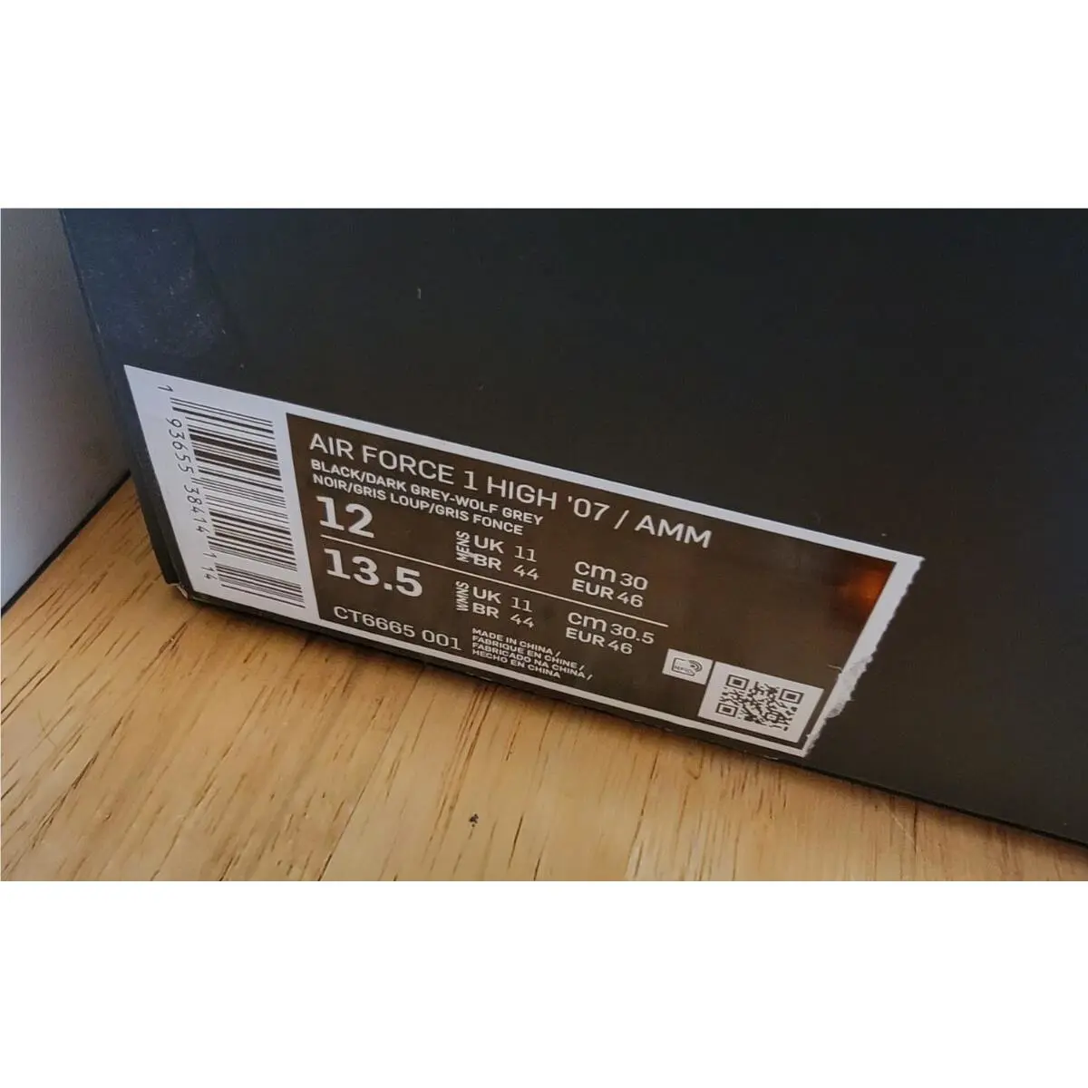 Nike shoes - Nike Air Force 1 - Air Force - CT6665-001 - Black/Anthracite 7