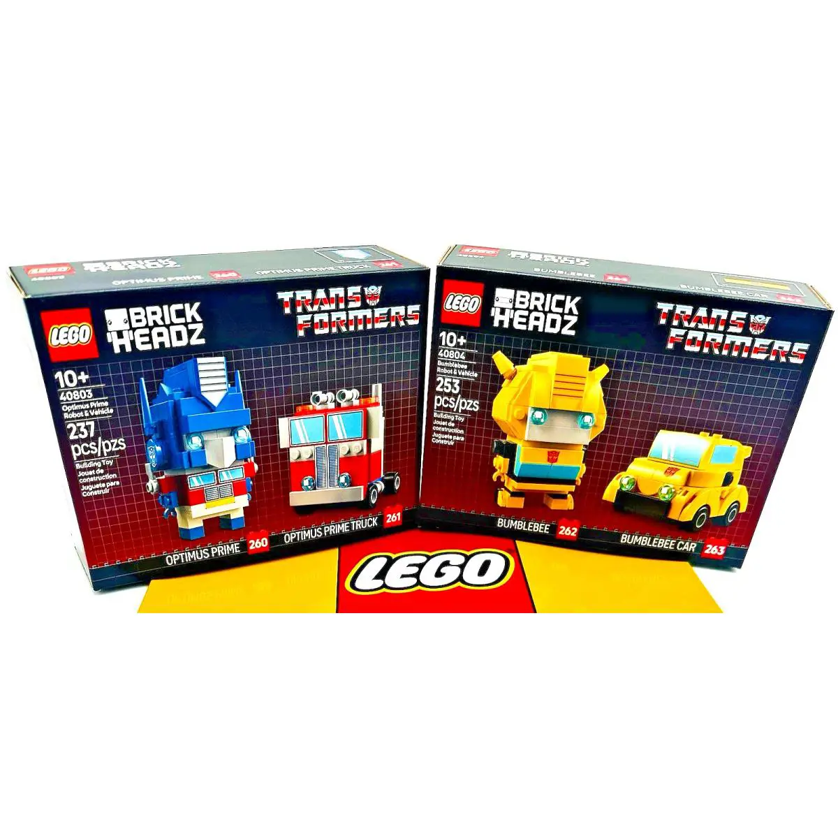 Lego Brickheadz 40803 40804 Transformers Optimus Prime Bumblee Sets