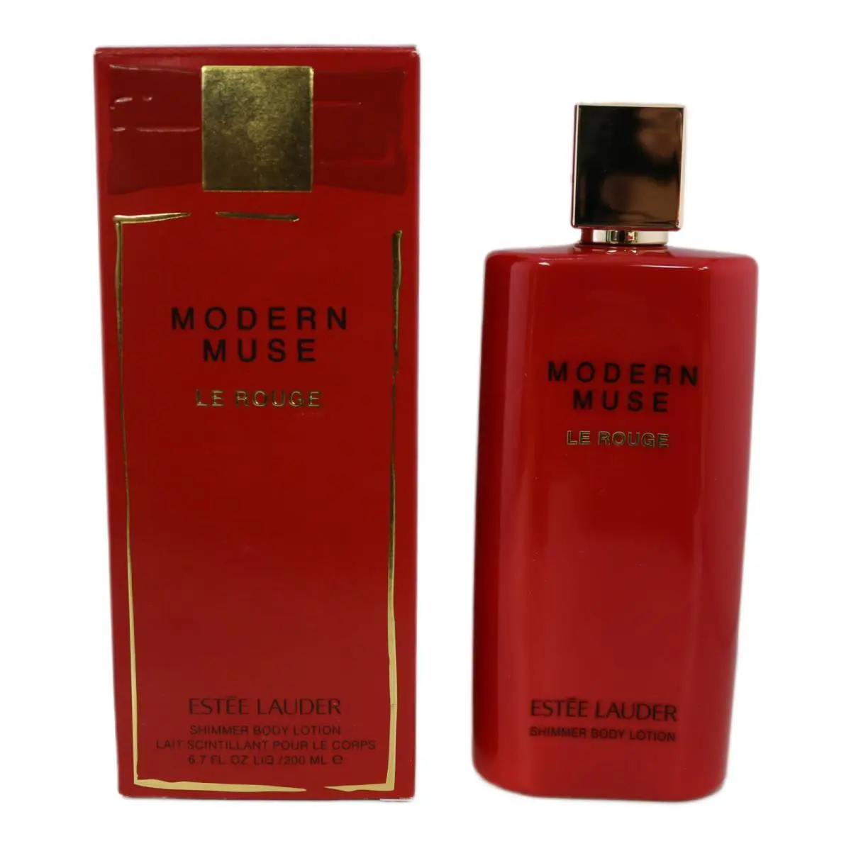 Estée Lauder Modern Muse Le Rouge Shimmer Body Lotion 6.7oz 200ml Rare Scent