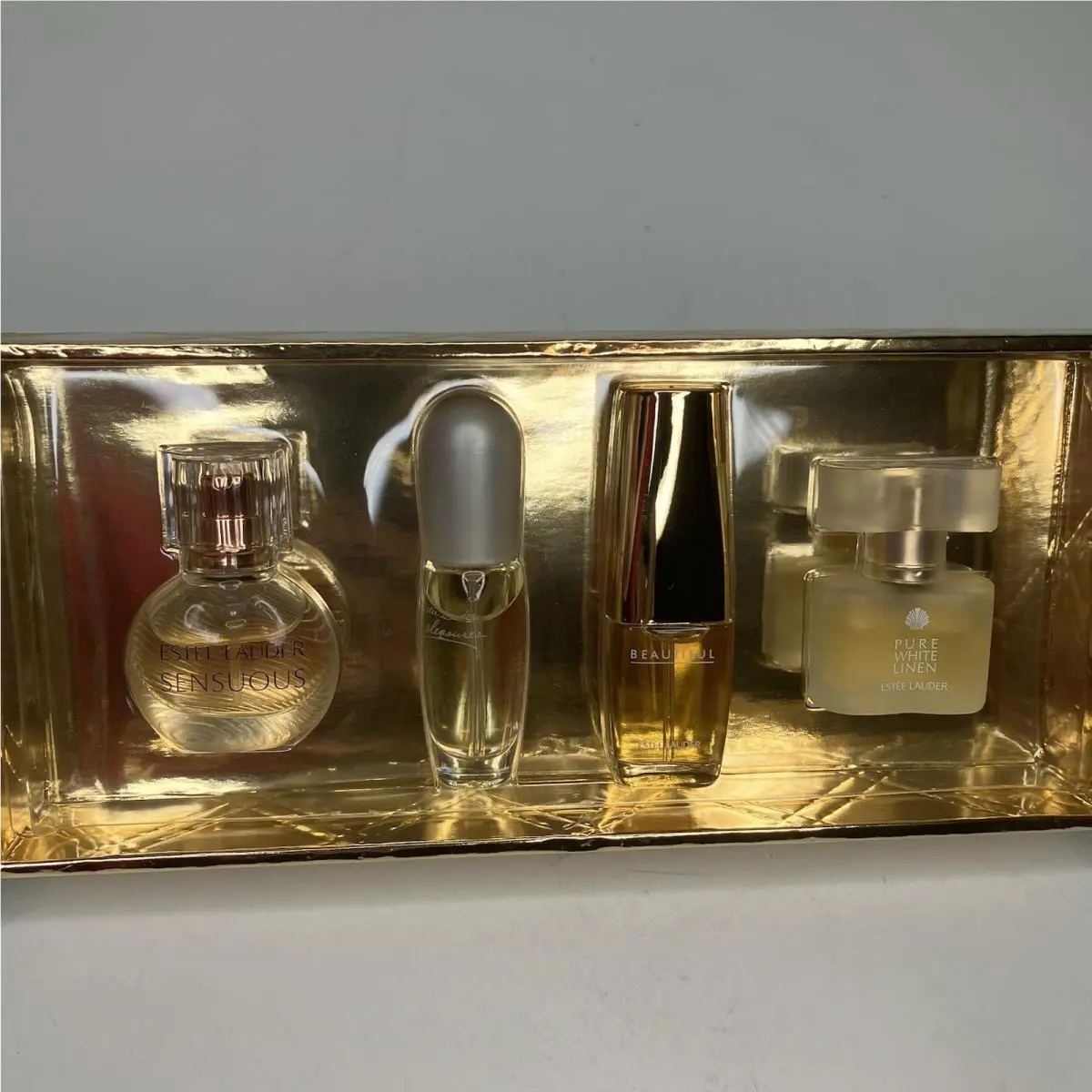 Estee Lauder Mini Perfume Set Purse Spray Collection Travel 4pc Pure White Linen