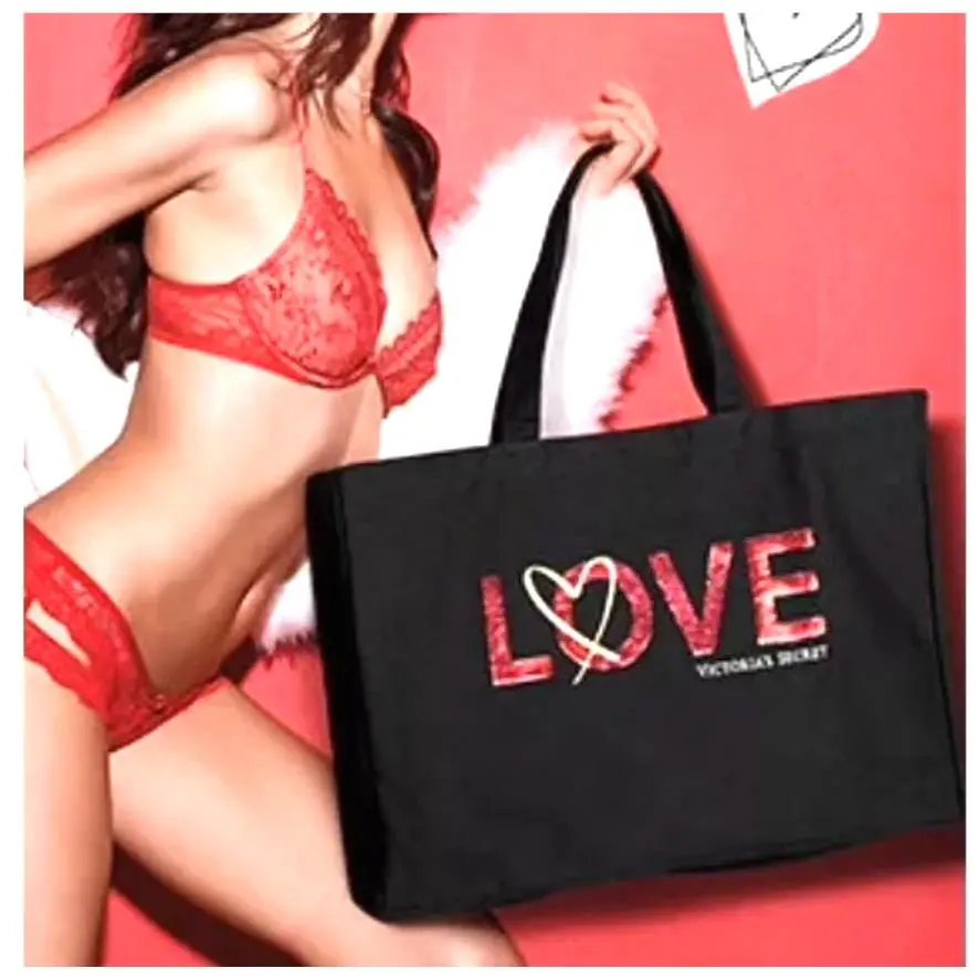 Victoria`s Secret Love Collection Sequin Logo Tote Bag Xlarge Limited Edition