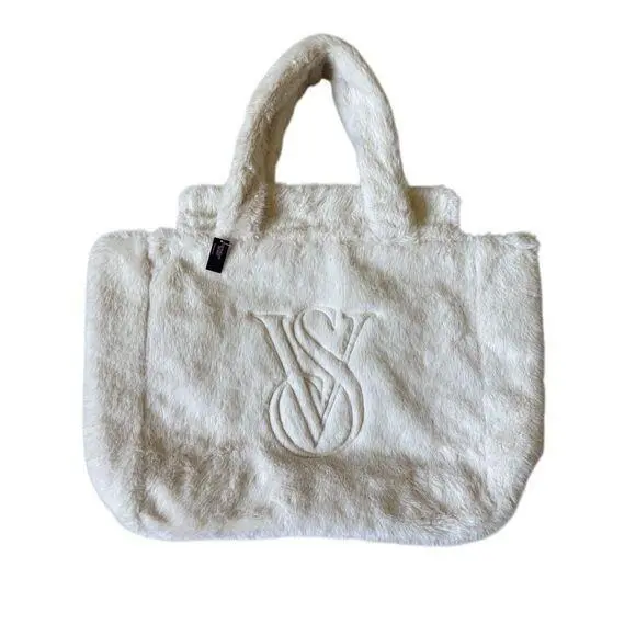 Victoria`s Secret Faux-fur Tote Bag Cream
