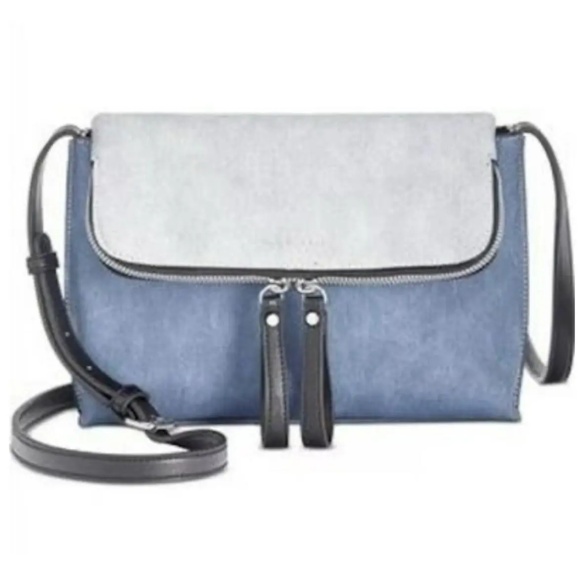 Calvin Klein Blue Leather Crossbody Handbag Purse B000249