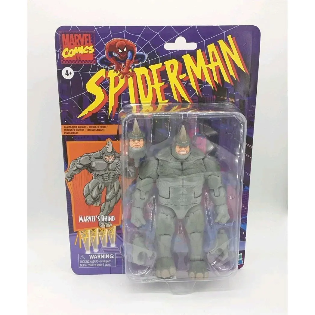 Marvel Legends Rhino Spider-man Retro Carded 9.5 Figure Hasbro