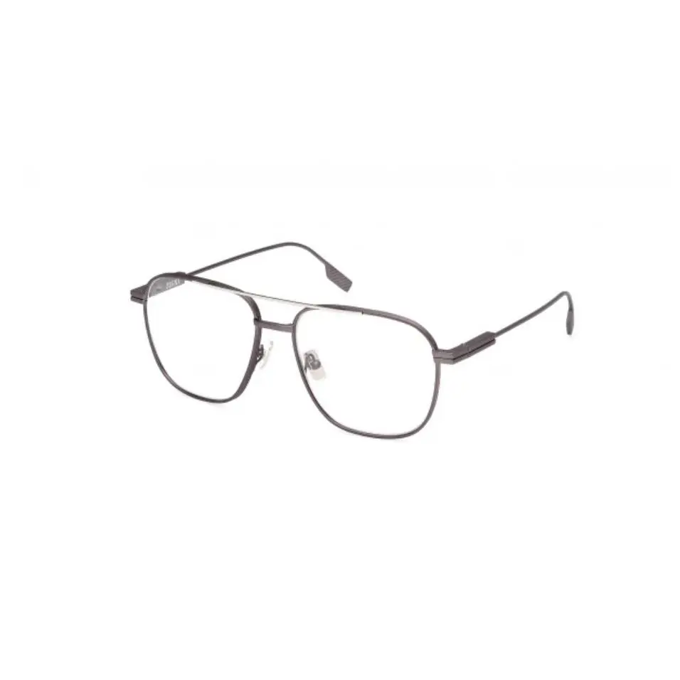 Ermenegildo Zegna EZ5300 009 Matte Gunmetal Demo Lens Men`s 57 mm Eyeglasses