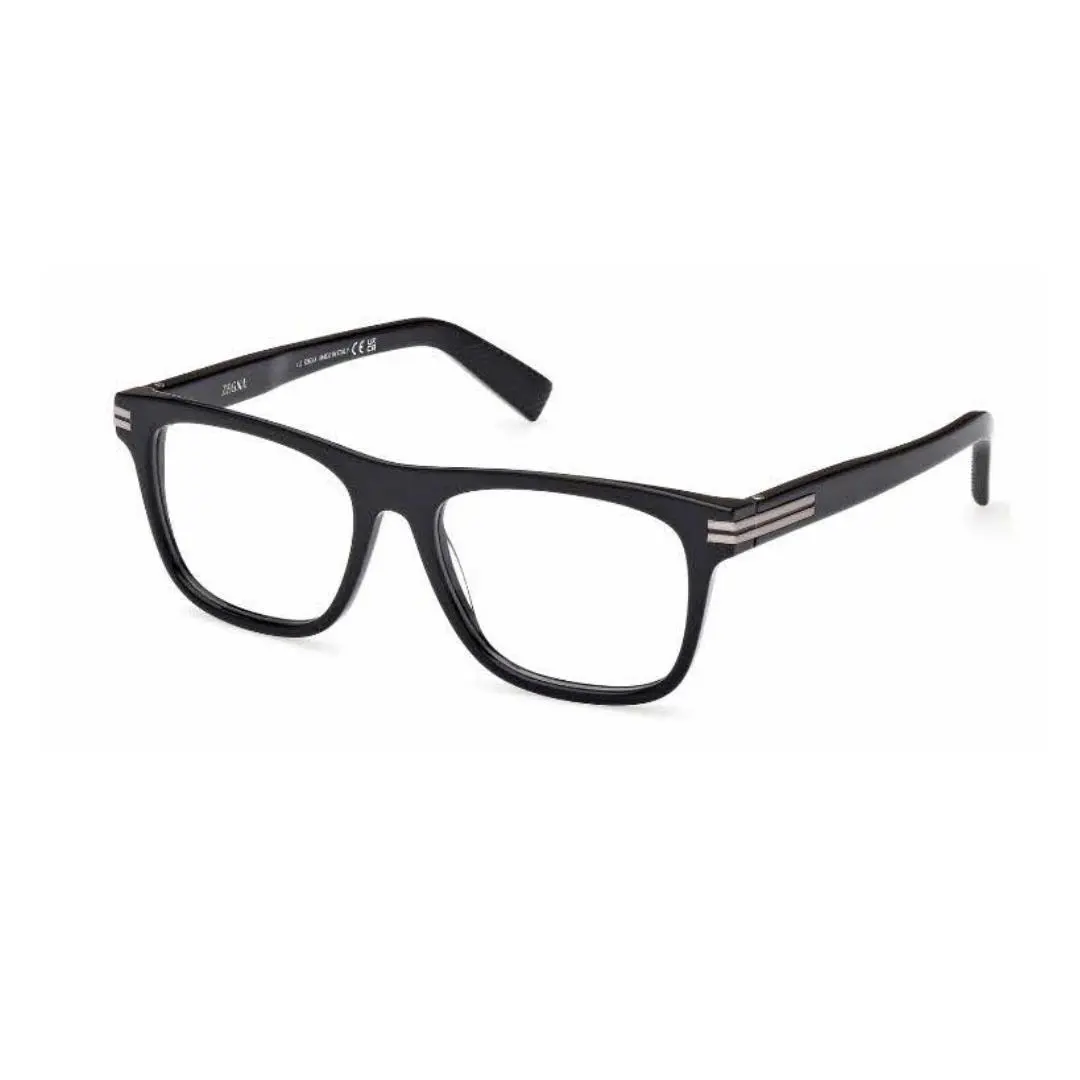 Ermenegildo Zegna EZ5267 001 Shiny Black 54mm Demo Lens Men`s Eyeglasses