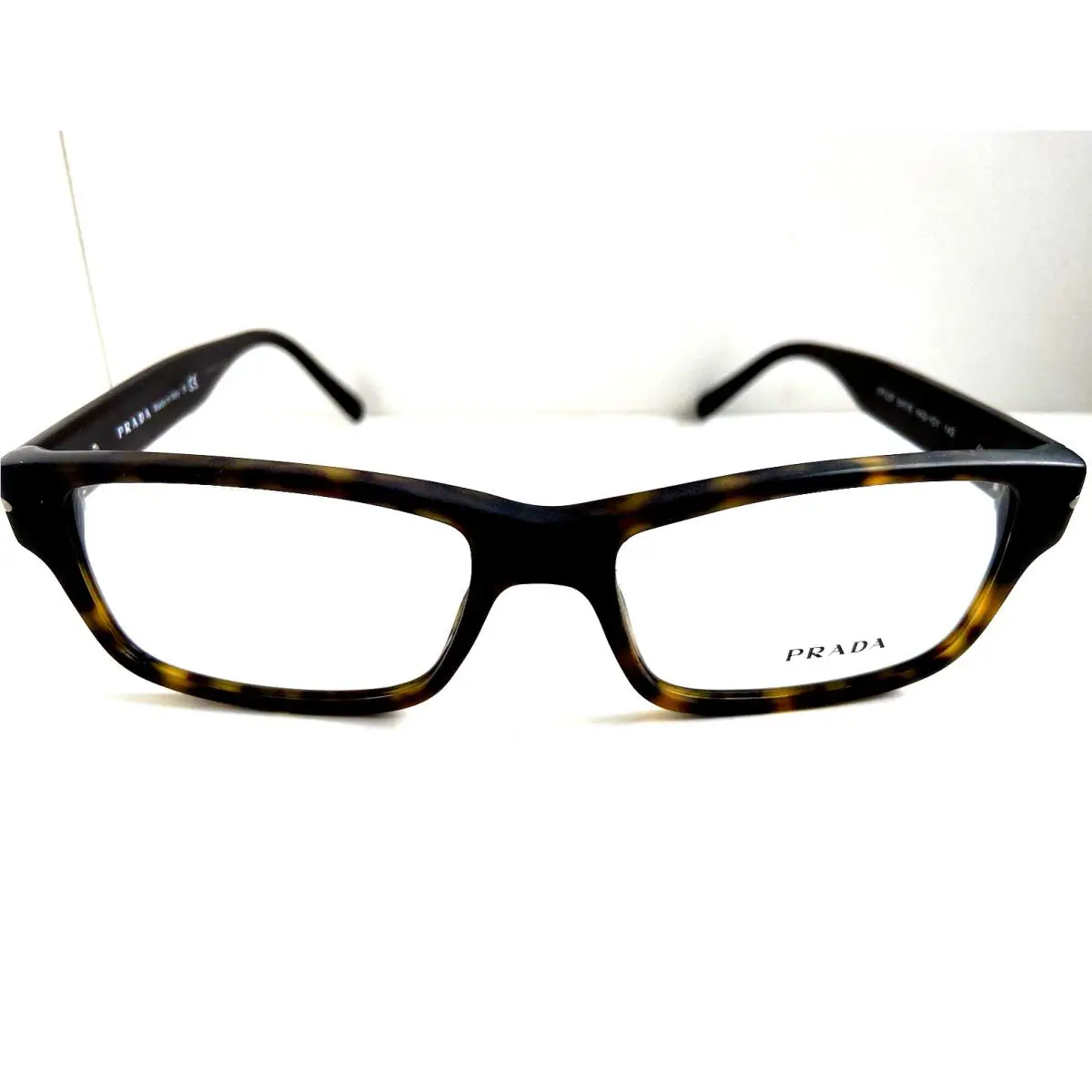 Prada Vpr 22R HAQ-1O1 54mm Matte Tortoise Men`s Eyeglasses Frame Italy