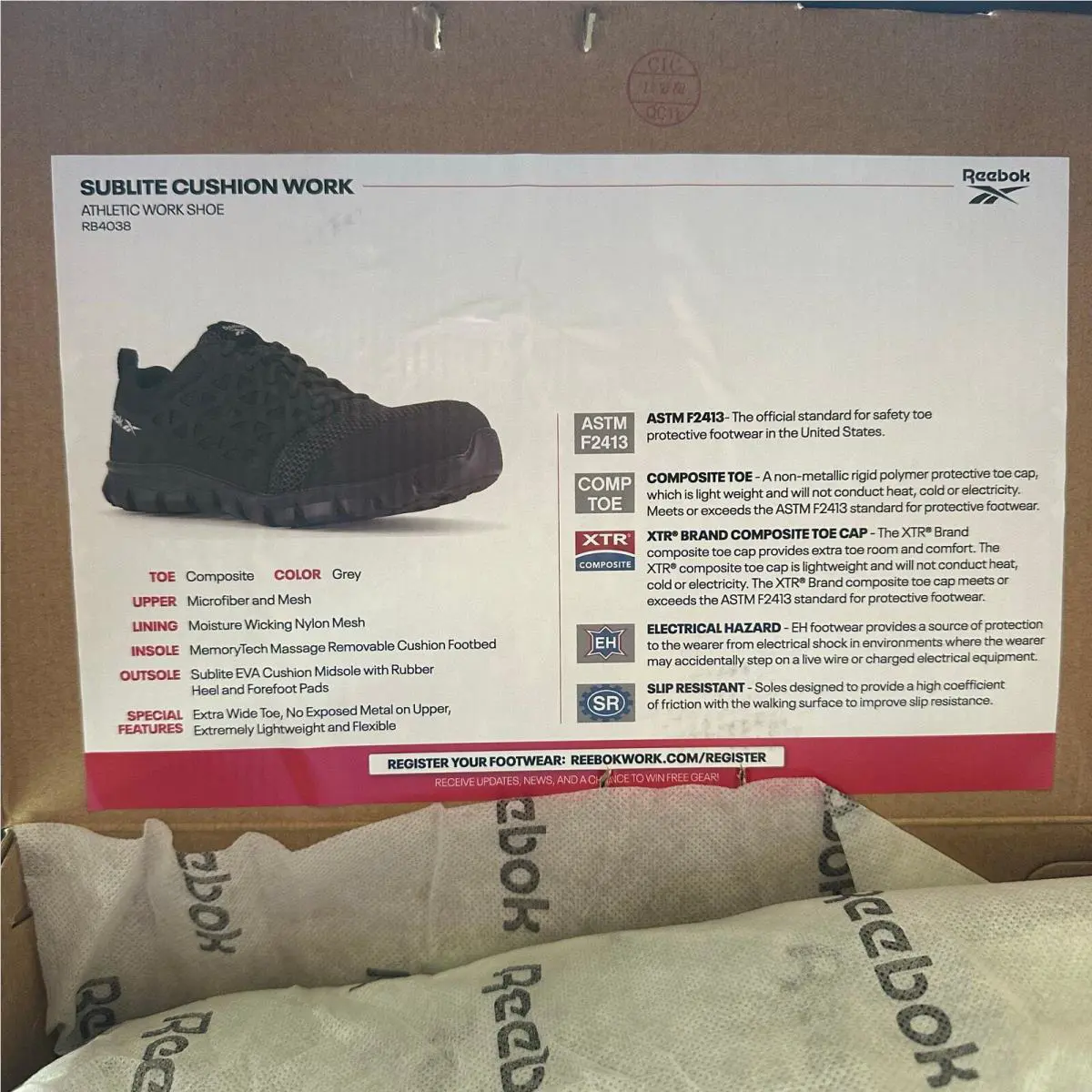 Reebok shoes - Reebok Work - Work - Gray 1