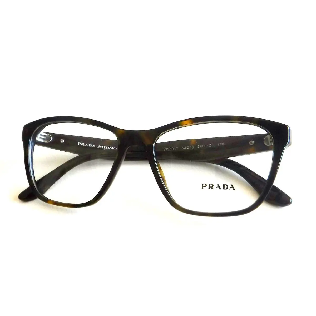Prada Journal Eyeglasses Vpr 04T 2AU-1O1 Tortoise Frames Clear Lens 54-16-140