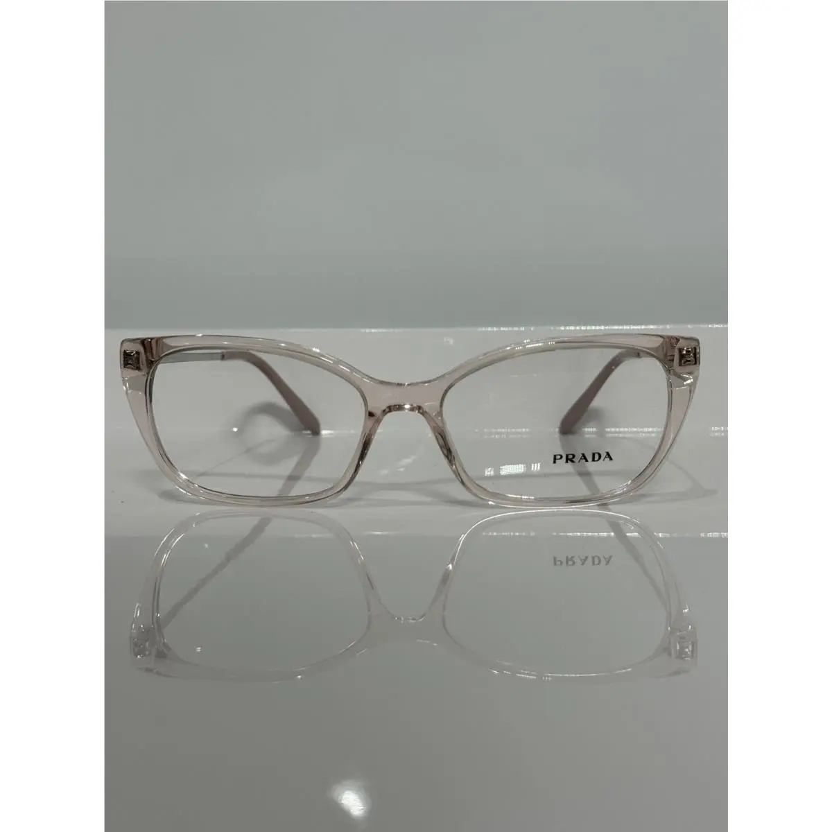 Prada Vpr14x 5381O1 Crystal Pink Woman’s Acetate Eyeglasses 54mm
