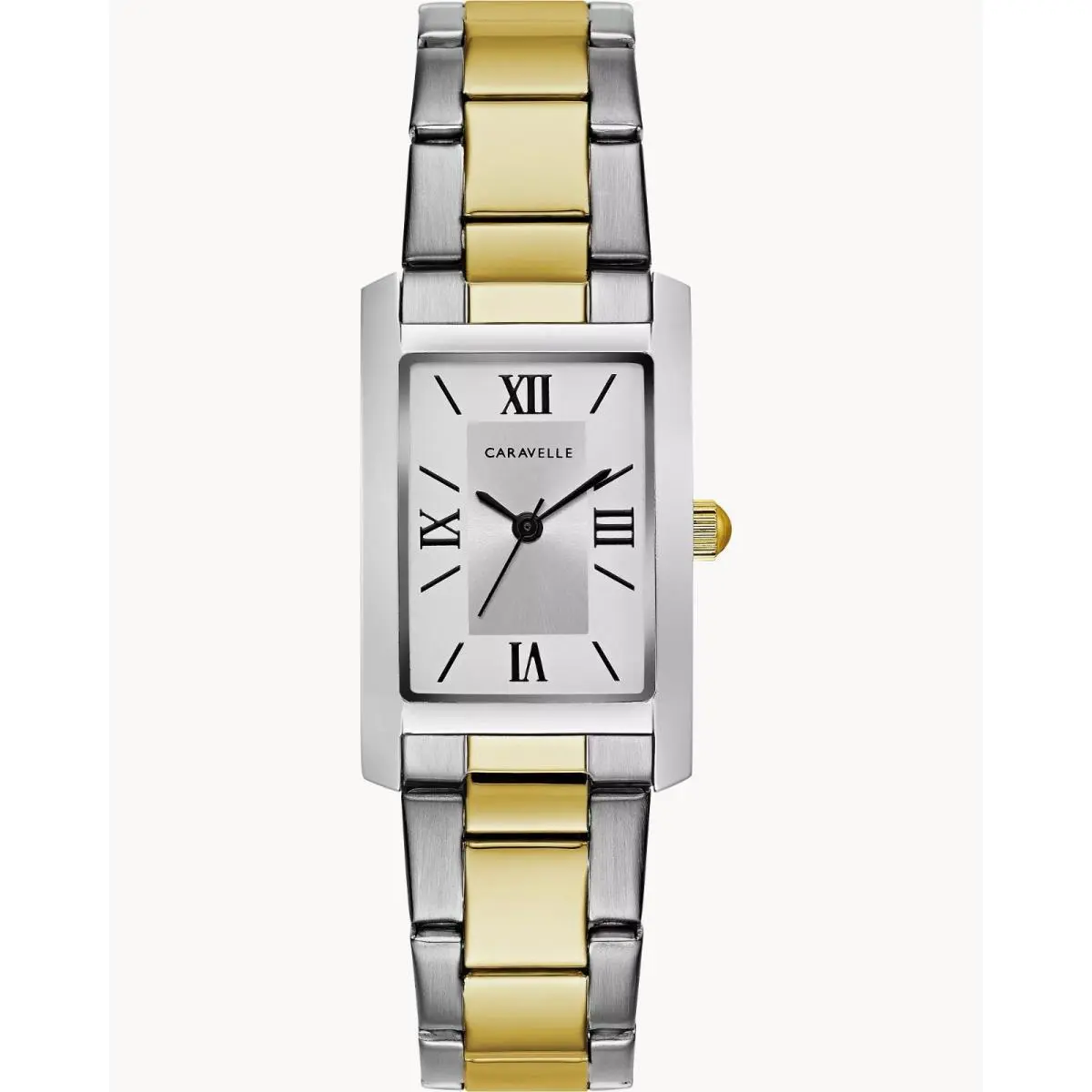 Caravelle by Bulova Women`s Quartz Silver Dial Two Tone Stainless Watch 45L167