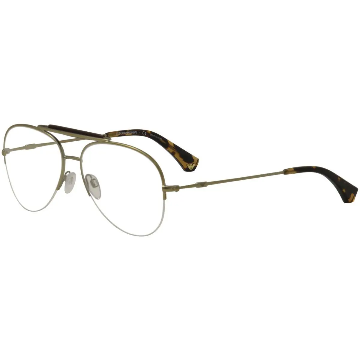 Emporio Armani Men`s Eyeglasses EA1020 EA/1020 3002 Pale Gold Optical Frame 57mm