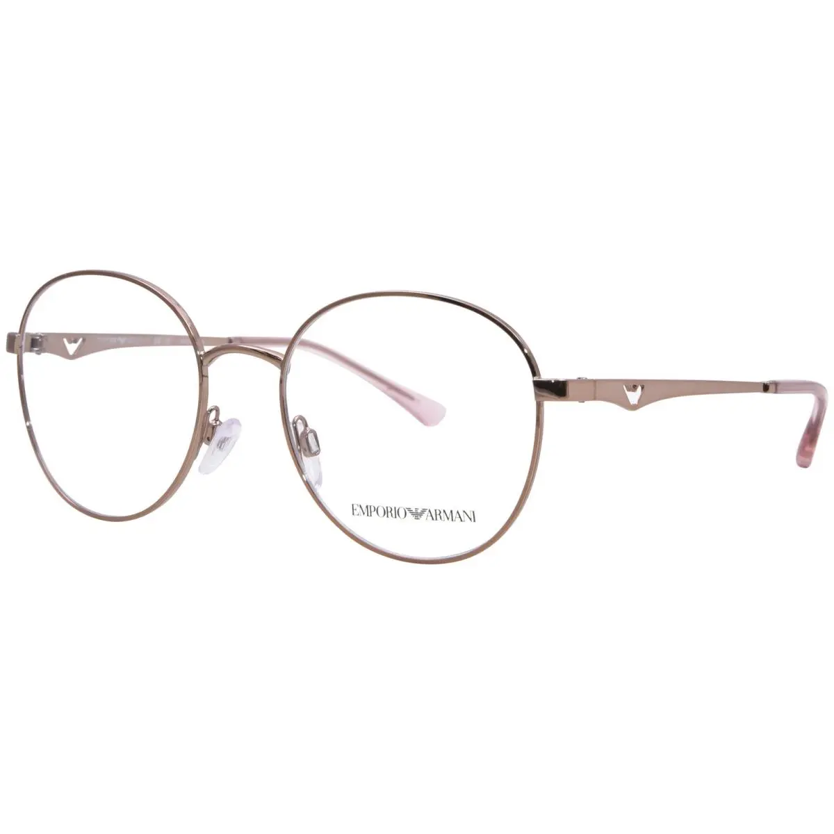 Emporio Armani EA1144 3011 Eyeglasses Women`s Shiny Rose Gold Full Rim 52mm