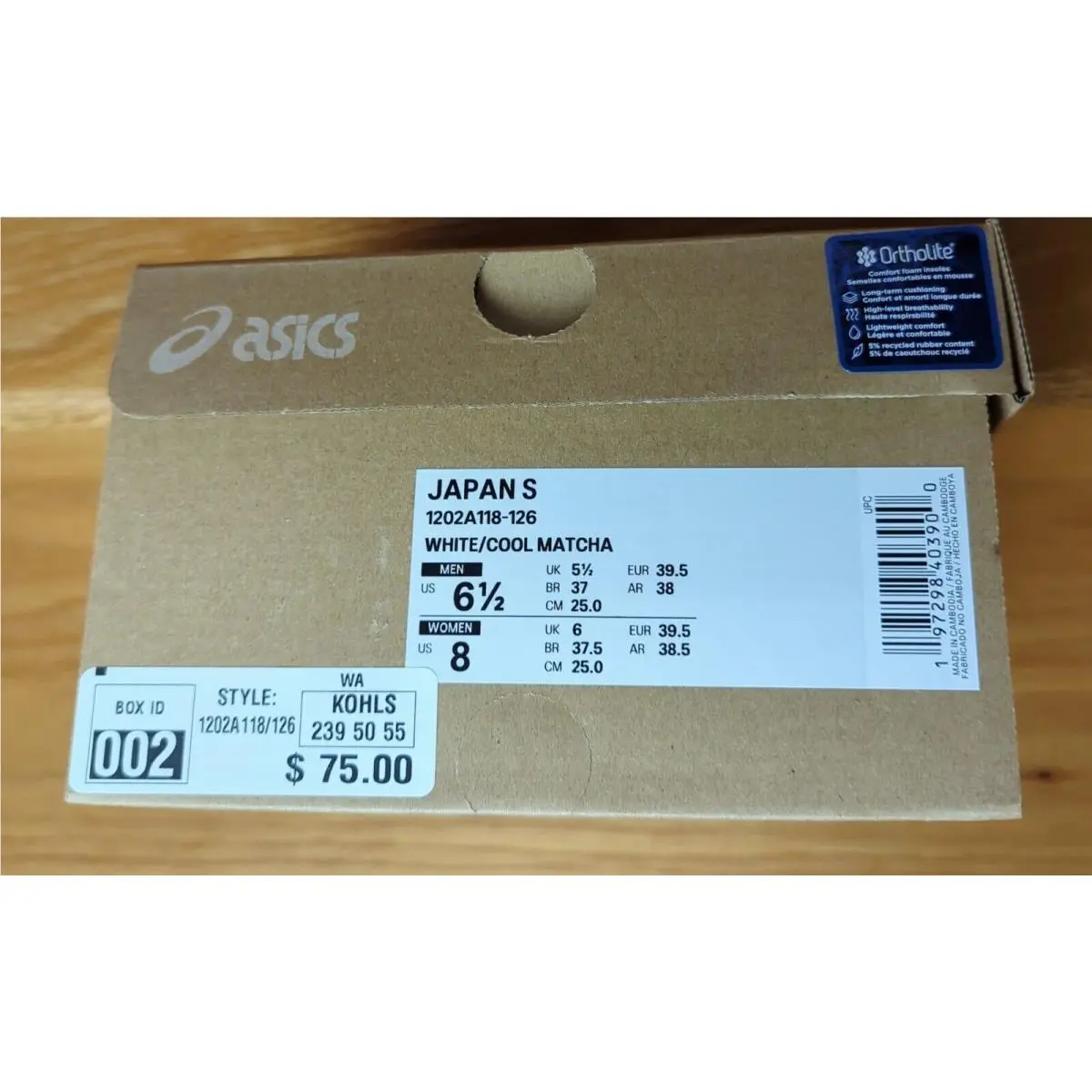Asics shoes - Asics Japan S - Japan - 1202A118-126 - White/Cool Matcha 8