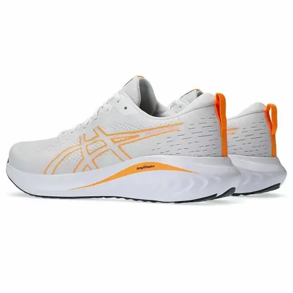 Size 14- Asics Men`s Gel -excite 10 White/ Orange Pop- 1011B600-100