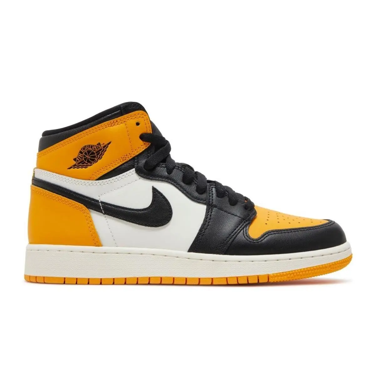 Grade School Youth Sizes Nike Air Jordan Retro 1 High OG `yellow Toe` 575441 711