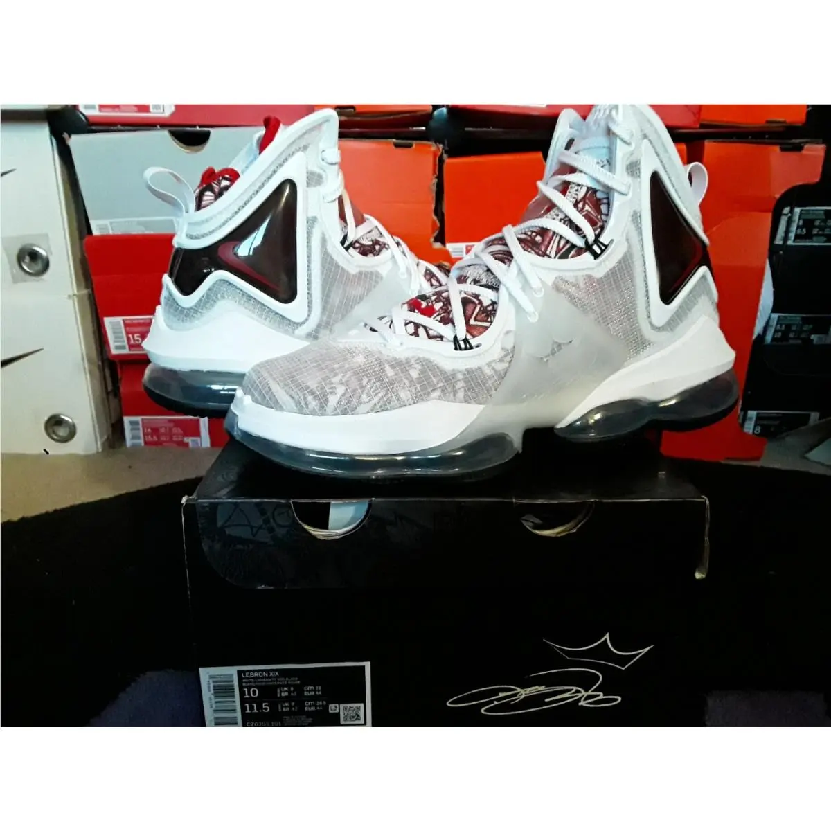 Nike Air Zoom Max Lebron James Xix Sketch White University Red Black CZ0203 101