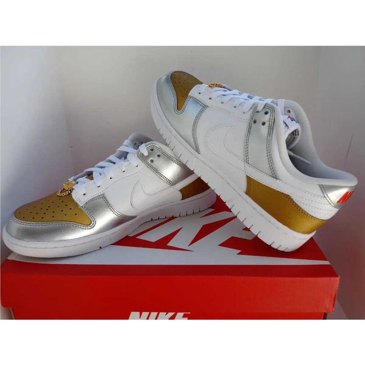 Nike shoes - Nike Dunk Low - Dunk Low - DH4403-700 - GOLD/WHITE-SILVER 1