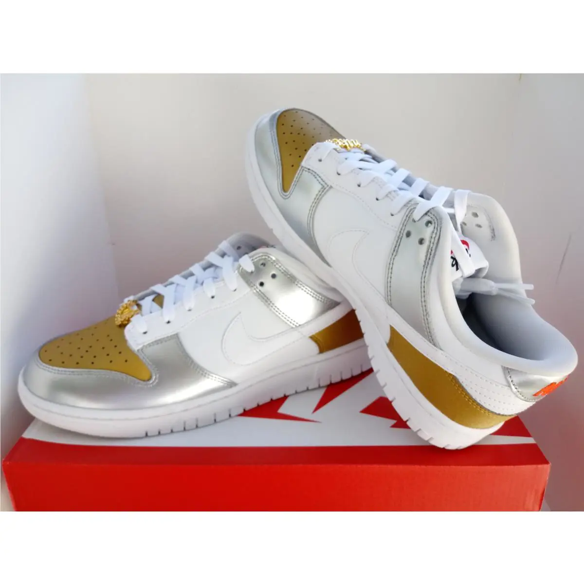Nike shoes - Nike Dunk Low - Dunk Low - DH4403-700 - GOLD/WHITE-SILVER 2