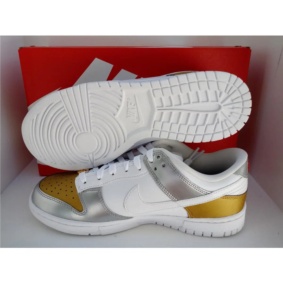 Nike shoes - Nike Dunk Low - Dunk Low - DH4403-700 - GOLD/WHITE-SILVER 3