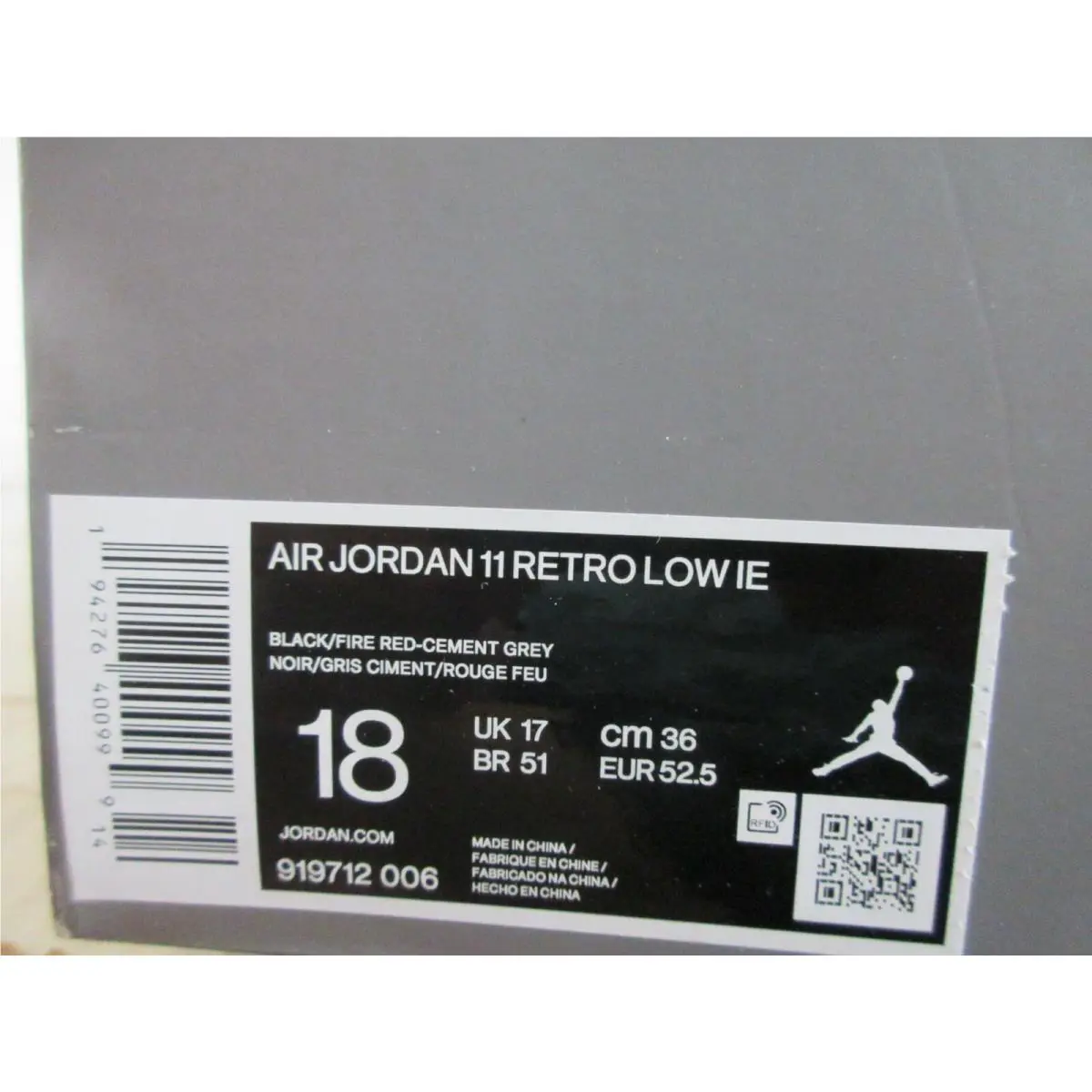 Nike shoes - Air Jordan 11 - Air - 919712 006 - Black (UPC: 194276400999) 3