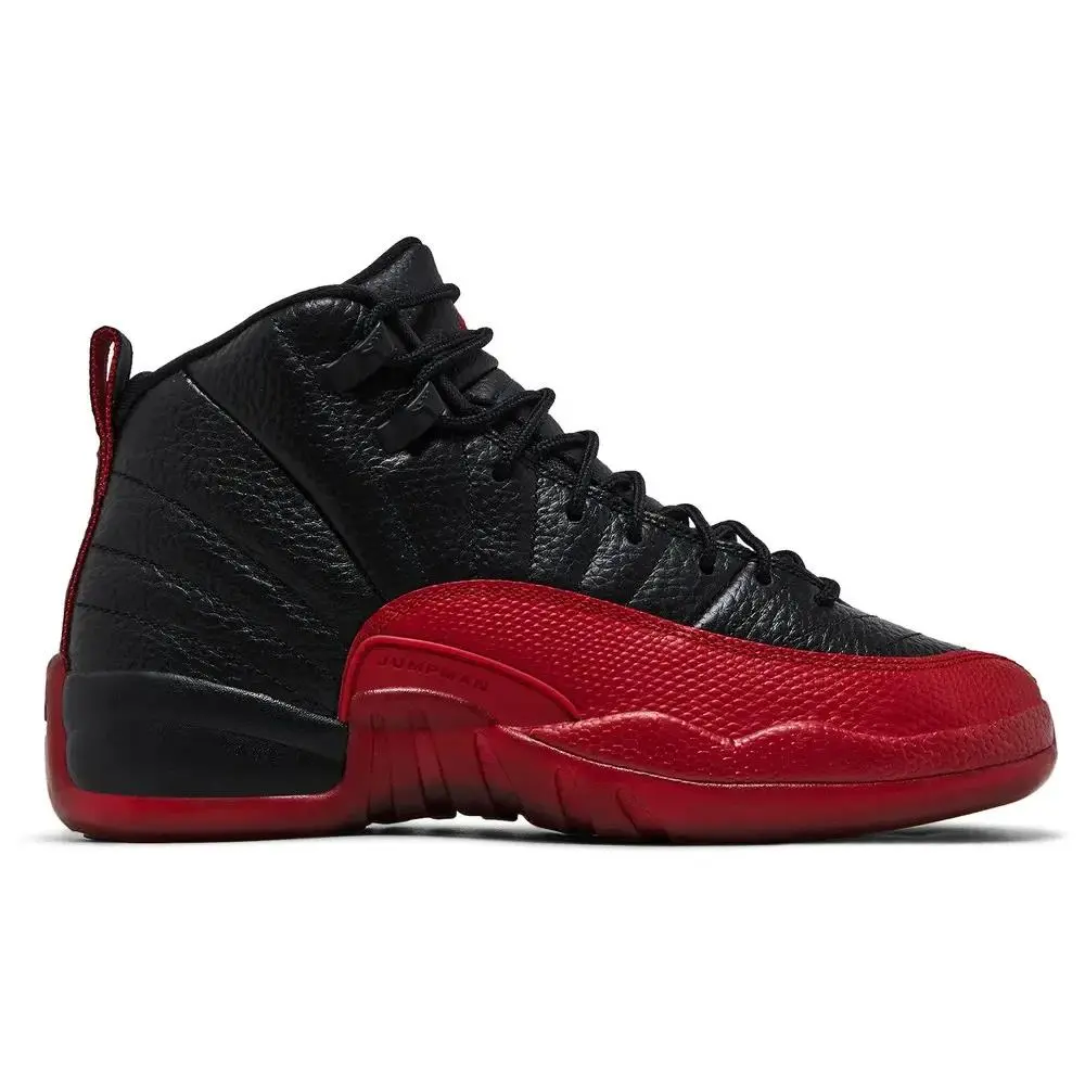 Nike Air Jordan 12 Retro GS `flu Game` Kids Black Varsity Red Size 4.5Y