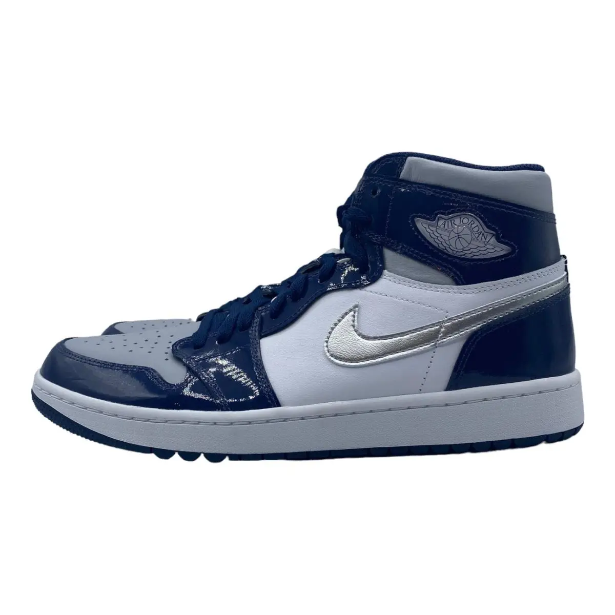 Nike Air Jordan 1 Retro High Golf Patent Midnight Navy DQ0660-100 Mens Size 12