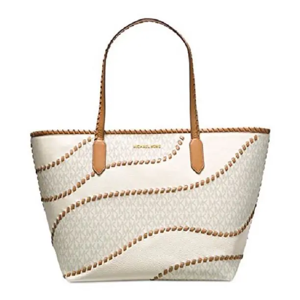 Michael Kors Women`s Nouveau Hayley Large East West Signature Top Zip Tote