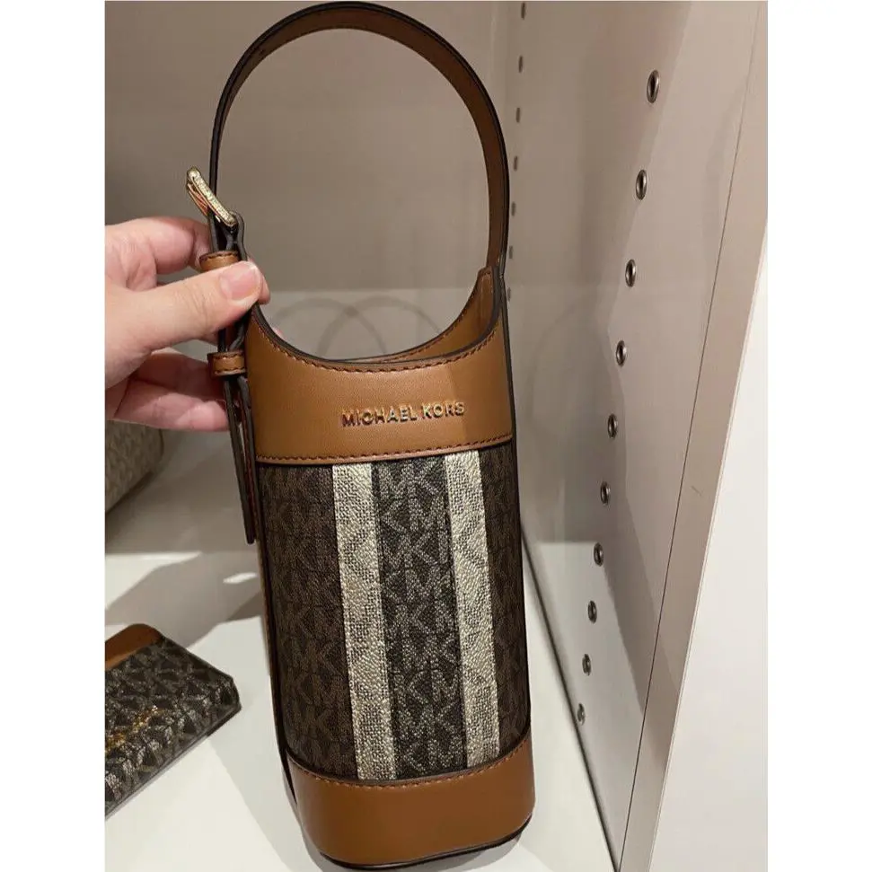Michael Kors Wine/water Bottle Holder IN Brown Multi