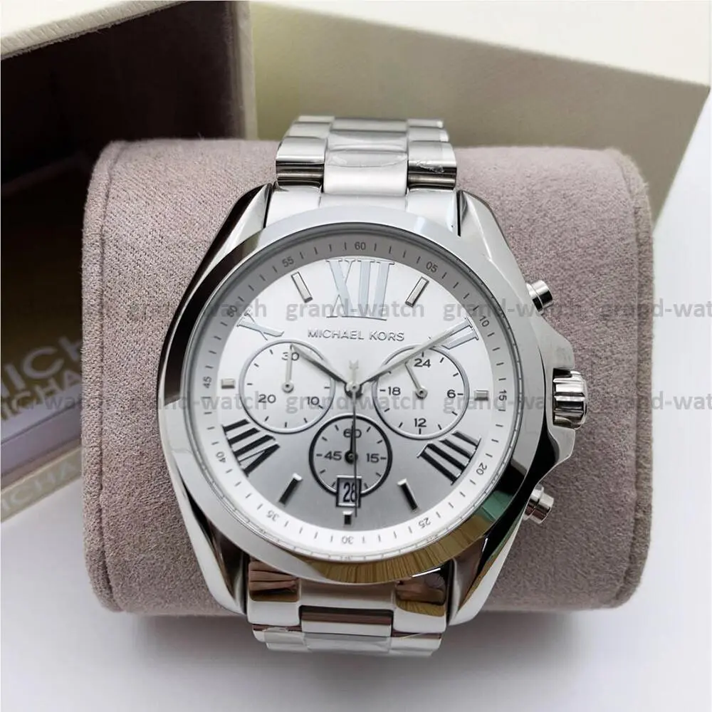 Michael Kors MK5535 Bradshaw Chronograph Silver Bracelet Fashion Unisex Watch