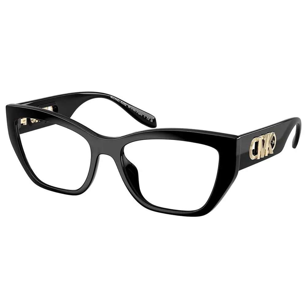 Michael Kors Puglia MK 4149U 3005 Black Plastic Rectangle Eyeglasses 52mm - Frame: Black