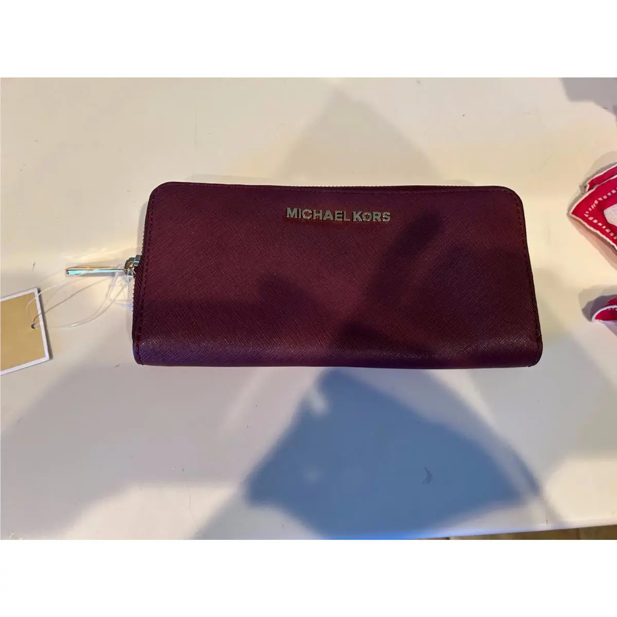 Michael Kors Jet Set Travel Large Flat Wallet Merlot
