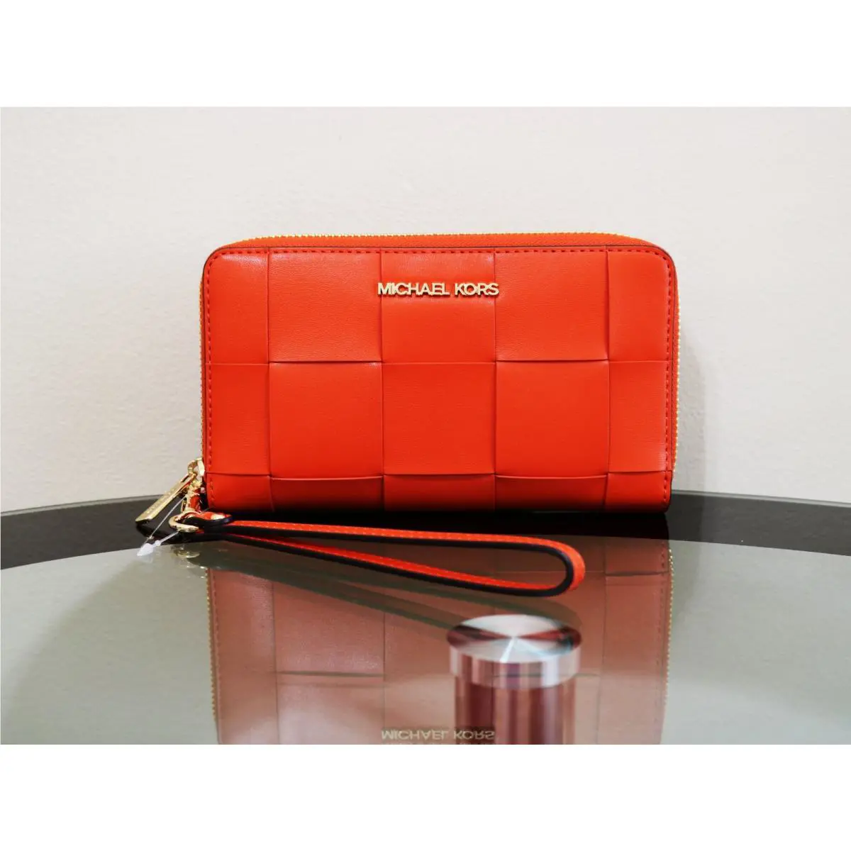 Michael Kors Women Woven Smartphone Wristlet