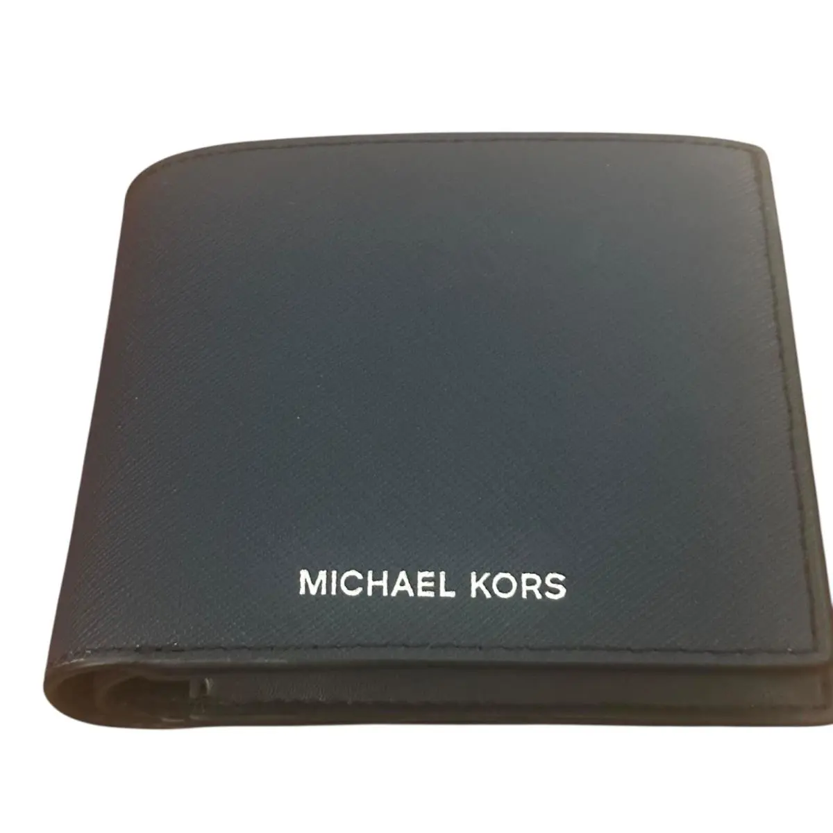 Michael Kors Men`s Harrison Wallet- Bifold with Removable Pass Case-navy Leather