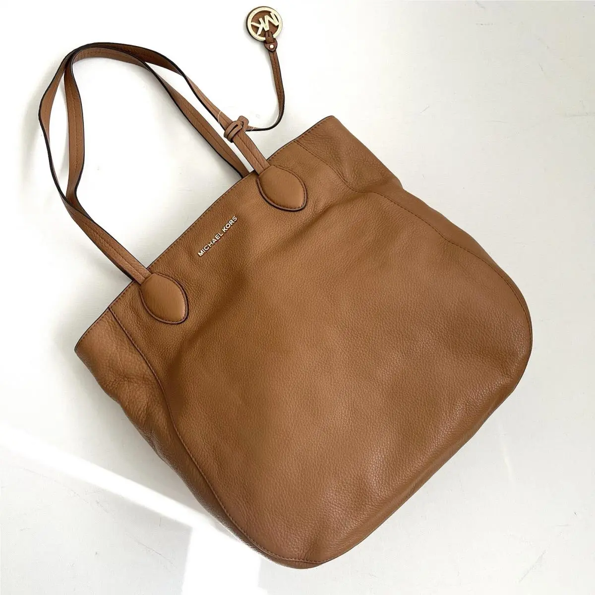 Ani North South Large Top Zip Tote Bag Acron Golden Hardware by Michael Kors
