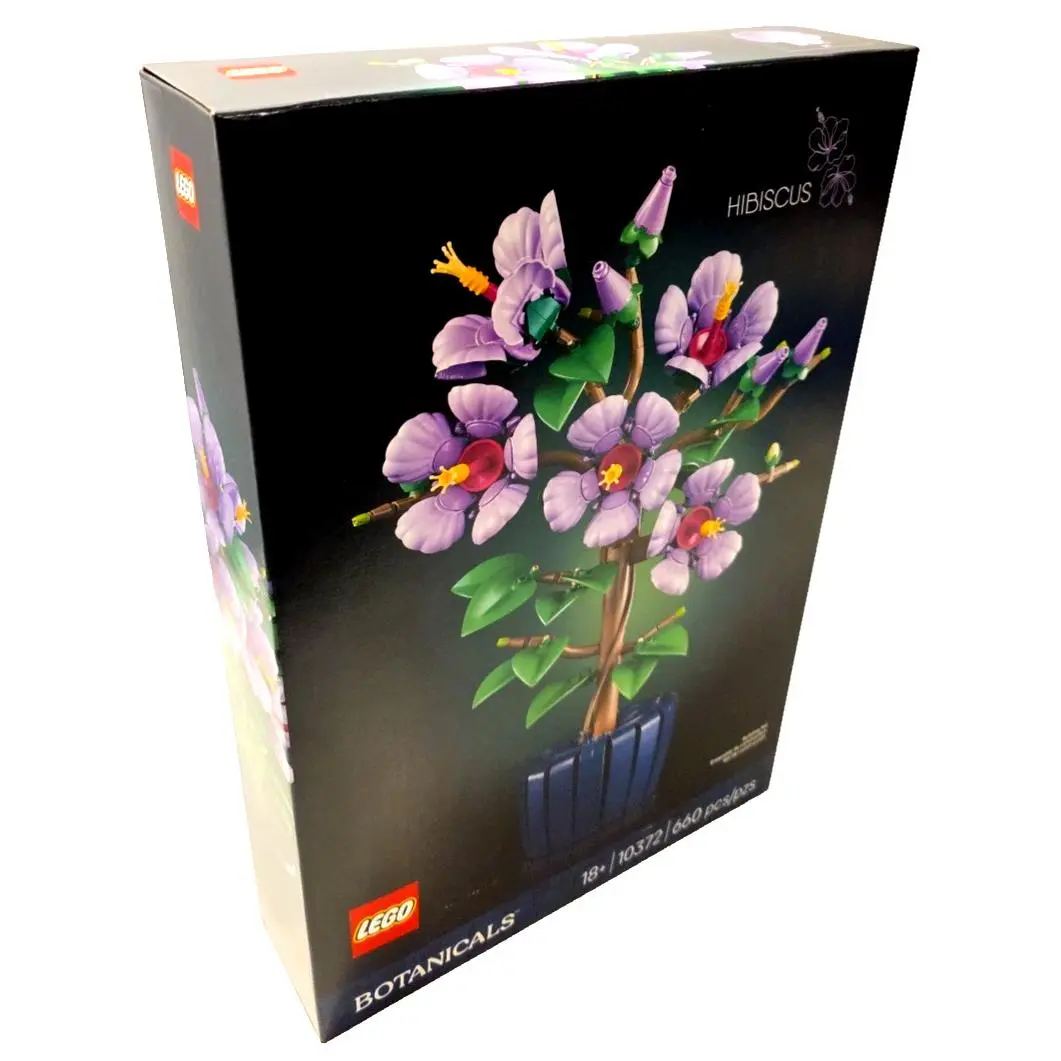 Lego Botanicals: 10372 Hibiscus Flower 660 Pcs. Carefully Shipped