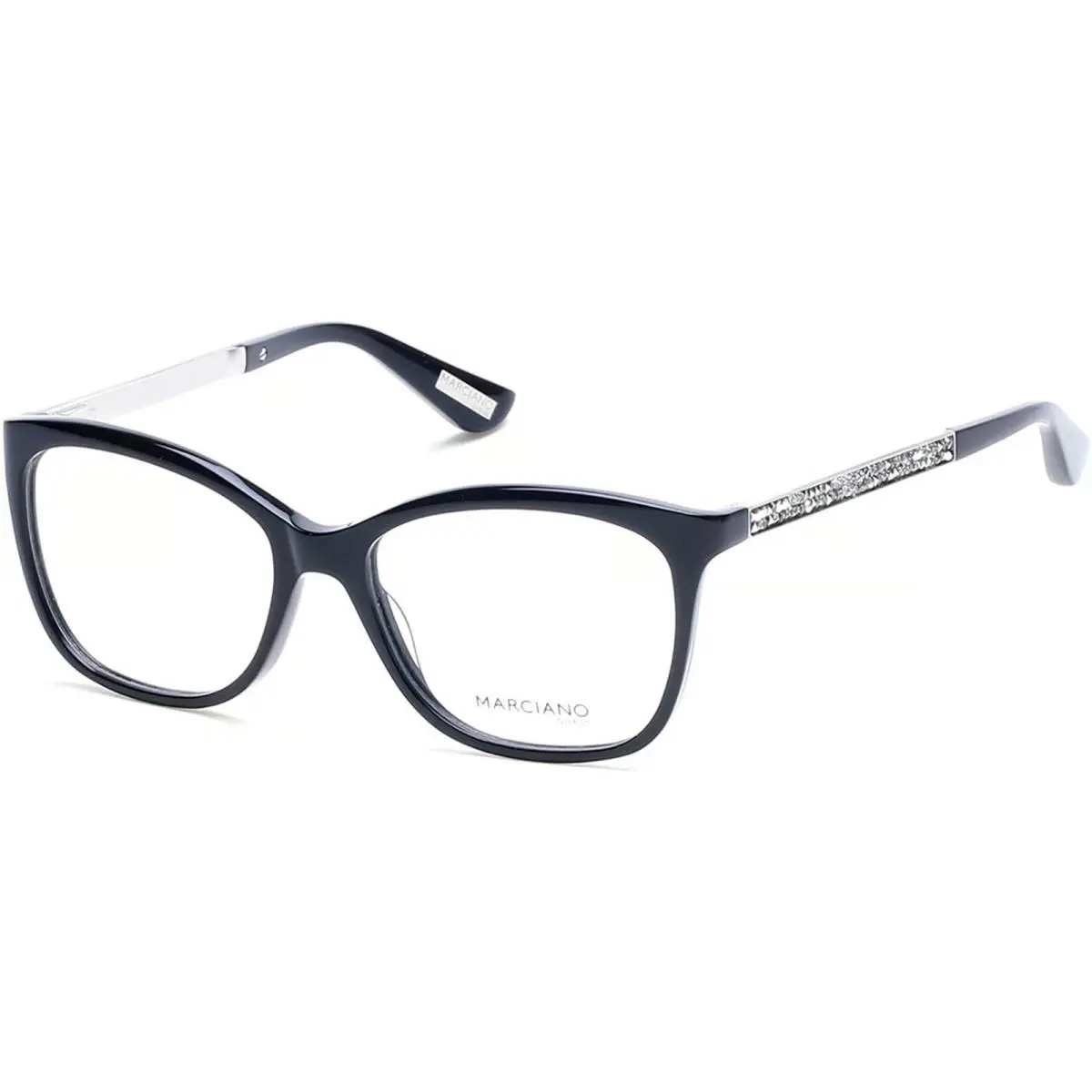 Guess By Marciano Women`s 001 Shiny Black Eyeglasses Size 54-16-135 GM0281