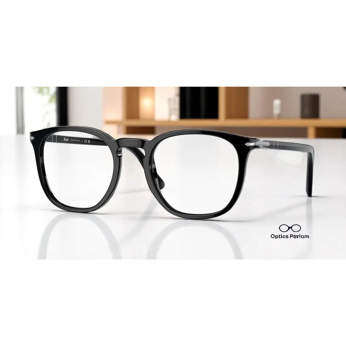 Persol PO3318V 95 Black Transparent 49 mm Unisex Eyeglasses