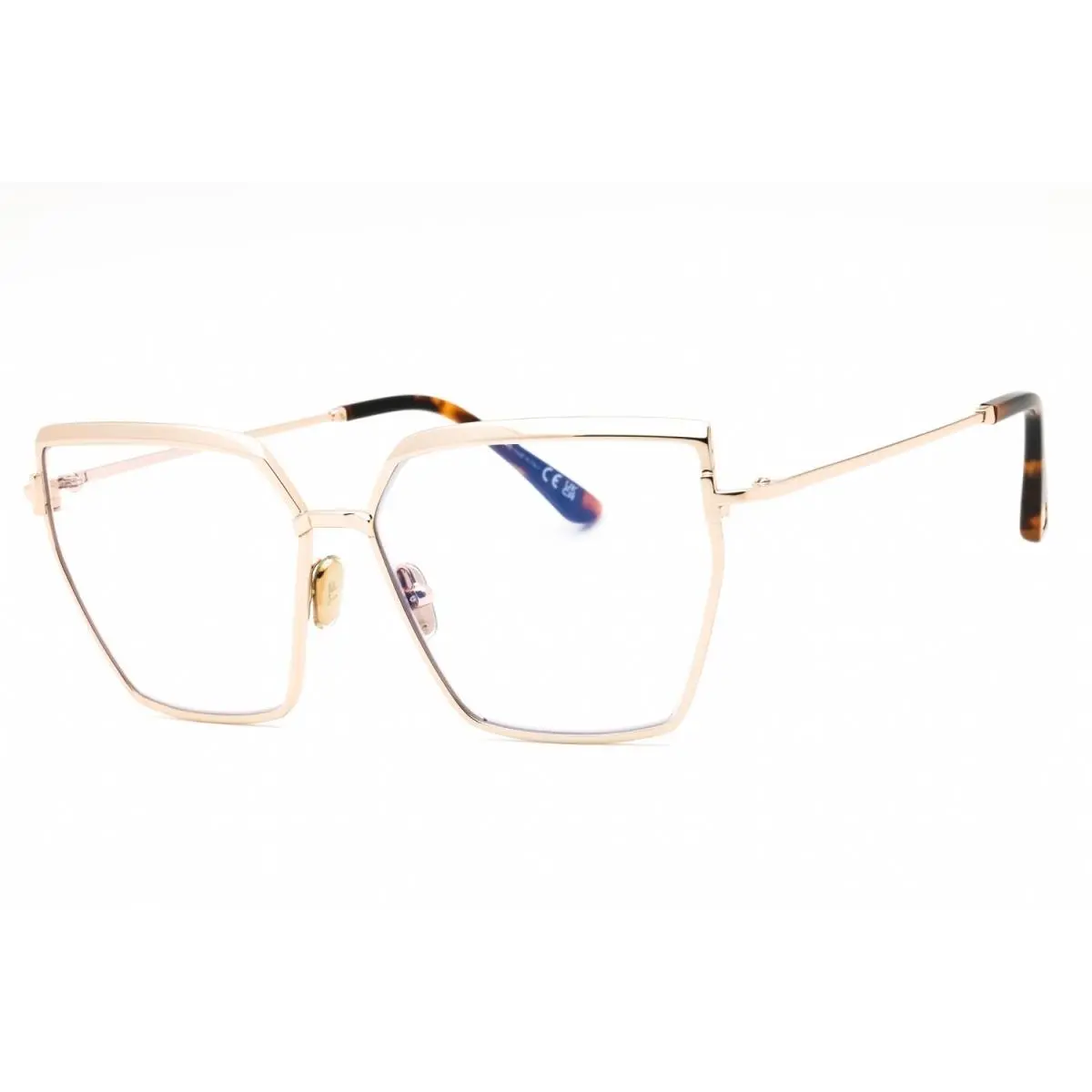 Tom Ford TF5946-B 028 Butterfly Shiny Rose Gold 57 mm Women`s Eyeglasses Frame