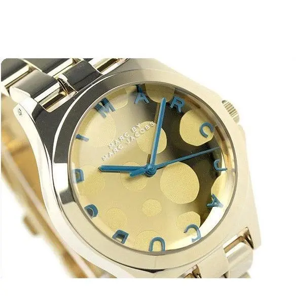 Marc Jacobs Womens Watch Bracelet Henry Glossy Pop Gold Teal MBM3267